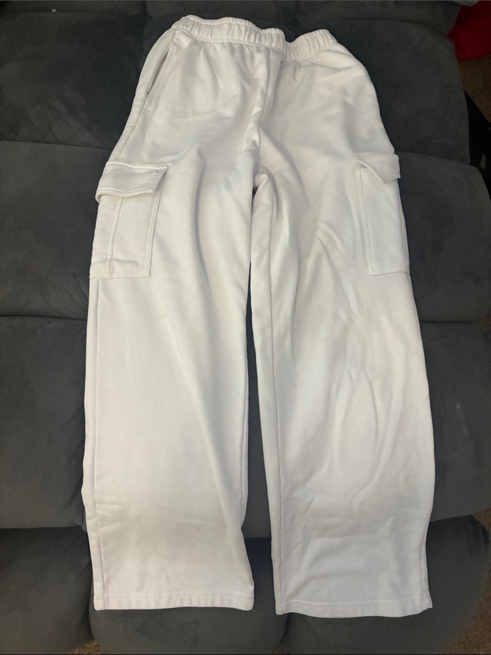 Tilly's White Straight Leg Cargo Pants